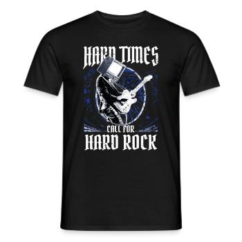 Hard Times Call For Heavy Metal - Männer T-Shirt - Schwarz - Vorne - AI Model Male 178 light (178cm)