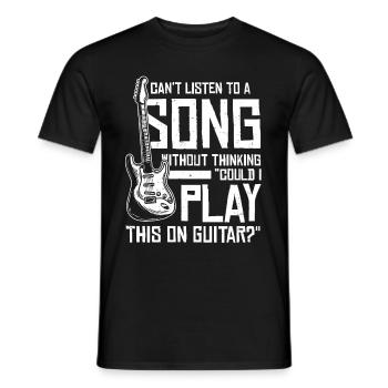Heavy Metal Fan & Guitar Player - Männer T-Shirt - Schwarz - Vorne - AI Model Male 178 light (178cm)