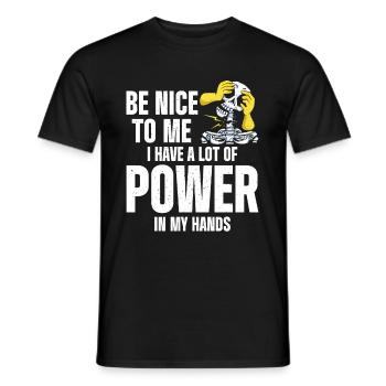 Massage Therapist - Men's T-Shirt - black - Front - AI Model Male 178 light (178cm)