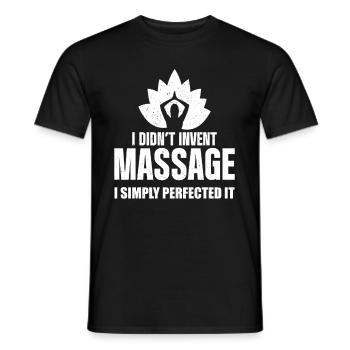 Massage Therapist - Men's T-Shirt - black - Front - AI Model Male 178 light (178cm)