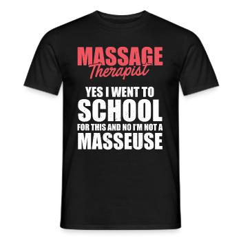 Massage Therapist - Men's T-Shirt - black - Front - AI Model Male 178 light (178cm)