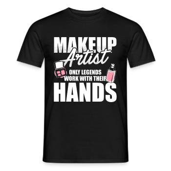 Makeup Artist - Men's T-Shirt - black - Front - AI Model Male 178 light (178cm)
