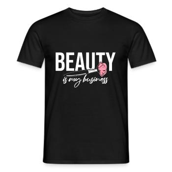 Beauty Is My Business - Makeup Artist - Männer T-Shirt - Schwarz - Vorne - AI Model Male 178 light (178cm)