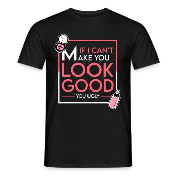 Funny Makeup Artist - Men's T-Shirt - black - Front - AI Model Male 178 light (178cm)