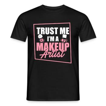 Croyez-moi, je suis une maquilleuse - T-shirt homme - noir - Devant - AI Model Male 178 light (178cm)