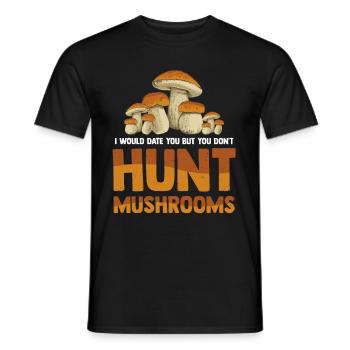 Mushroom Hunting - Männer T-Shirt - Schwarz - Vorne - AI Model Male 178 light (178cm)