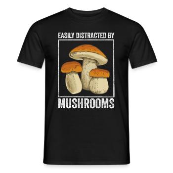 Chasse aux champignons - T-shirt homme - noir - Devant - AI Model Male 178 light (178cm)