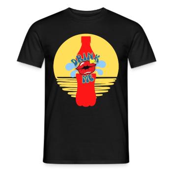 Me series - Drink me - Men's T-Shirt - black - Front - AI Model Male 178 light (178cm)