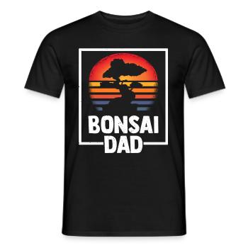 Bonsaï Papa - T-shirt homme - noir - Devant - AI Model Male 178 light (178cm)
