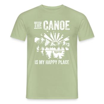 Canoë amusant - T-shirt homme - vert sauge - Devant - AI Model Male 178 light (178cm)