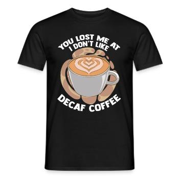 Café décaféiné - décaféiné - T-shirt homme - noir - Devant - AI Model Male 178 light (178cm)