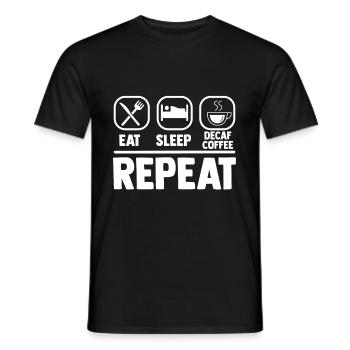Café décaféiné - décaféiné - T-shirt homme - noir - Devant - AI Model Male 178 light (178cm)