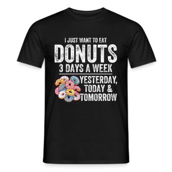 Donut Lover - Men's T-Shirt - black - Front - AI Model Male 178 light (178cm)