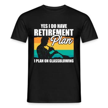 Glass Blower Retirement - Glassblowing - Men's T-Shirt - black - Front - AI Model Male 178 light (178cm)