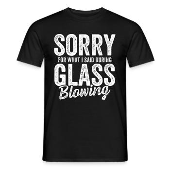 Glass Blower - Glassblowing - Men's T-Shirt - black - Front - AI Model Male 178 light (178cm)