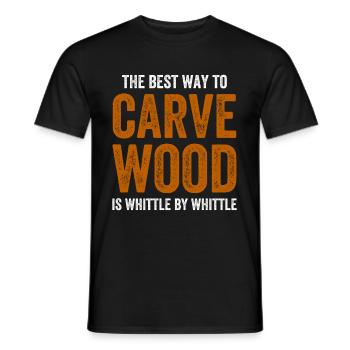 Whittler | Woddcarving - Men's T-Shirt - black - Front - AI Model Male 178 light (178cm)