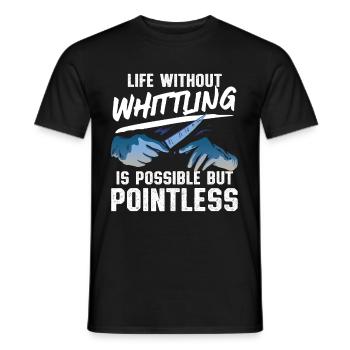 Whittler | Woddcarving - Men's T-Shirt - black - Front - AI Model Male 178 light (178cm)