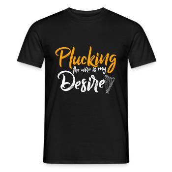 Joueur de harpe - T-shirt homme - noir - Devant - AI Model Male 178 light (178cm)