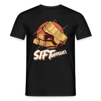 Gold Panning | Miner - Männer T-Shirt - Schwarz - Vorne - AI Model Male 178 light (178cm)