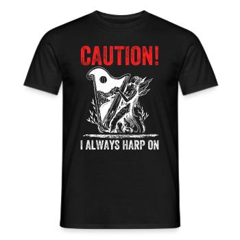 Joueur de harpe - T-shirt homme - noir - Devant - AI Model Male 178 light (178cm)