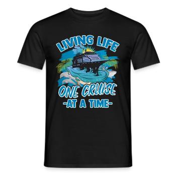 Vacances de croisière - Bateau de croisière - T-shirt homme - noir - Devant - AI Model Male 178 light (178cm)