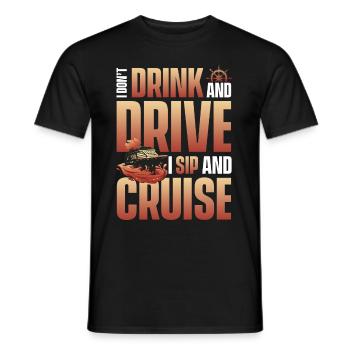 Vacances de croisière - Bateau de croisière - T-shirt homme - noir - Devant - AI Model Male 178 light (178cm)