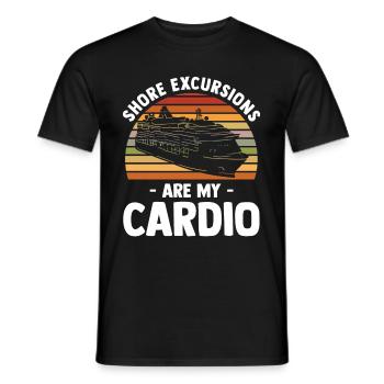 Vacances de croisière - Bateau de croisière - T-shirt homme - noir - Devant - AI Model Male 178 light (178cm)