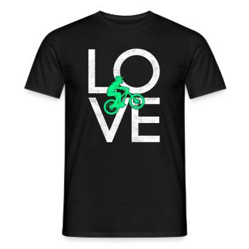 Mountainbiking - Männer T-Shirt - Schwarz - Vorne - AI Model Male 178 light (178cm)