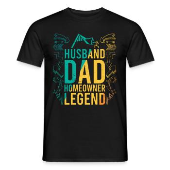 Housewarming Party Dad - Men's T-Shirt - black - Front - AI Model Male 178 light (178cm)
