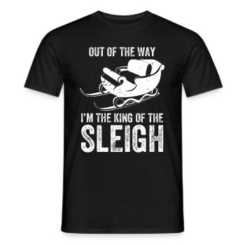 Traîneau à chiens | Mushing - T-shirt homme - noir - Devant - AI Model Male 178 light (178cm)