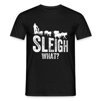 Traîneau à chiens | Mushing - T-shirt homme - noir - Devant - AI Model Male 178 light (178cm)