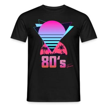 Rückkehr der 80er Jahre für immer - Männer T-Shirt - Schwarz - Vorne - AI Model Male 178 light (178cm)