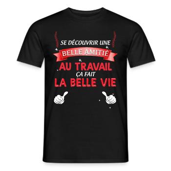 Travail Collègue Et Amitié Cadeau Homme Femme - T-shirt homme - noir - Devant - AI Model Male 178 light (178cm)