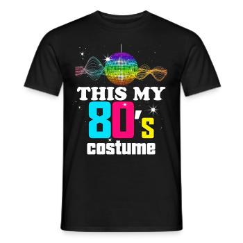 My 80s I Remember Vintage Quote - Men's T-Shirt - black - Front - AI Model Male 178 light (178cm)
