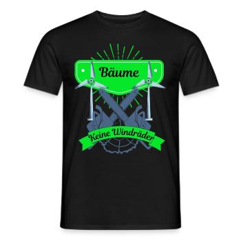Bäume und keine Windräder - Männer T-Shirt - Schwarz - Vorne - AI Model Male 178 light (178cm)