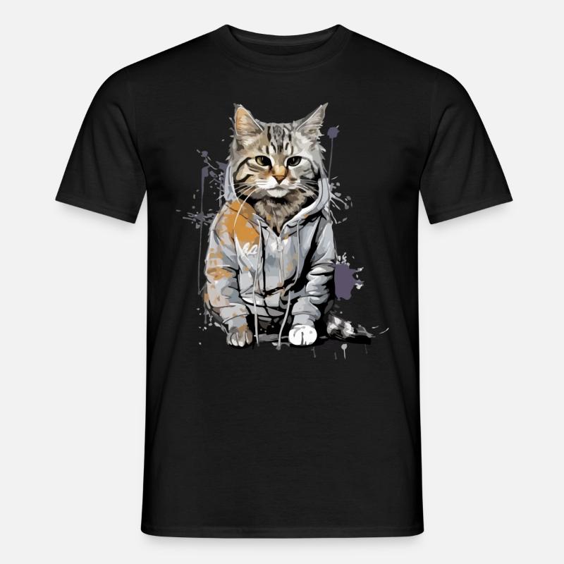 Koco die Katze - Männer T-Shirt - Schwarz