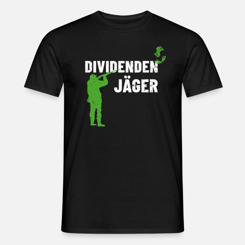 Dividenden Jäger - Männer T-Shirt - Schwarz