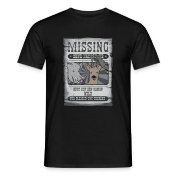 Missing WILD Jäger Geschenk - Männer T-Shirt - Schwarz - Vorne - AI Model Male 178 light (178cm)
