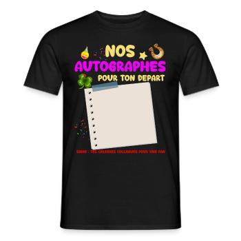 Femme Collègue Autographe cadeau drole - T-shirt homme - noir - Devant - AI Model Male 178 light (178cm)
