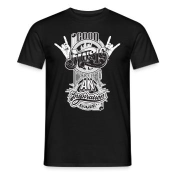 Star-Rock-Gitarre - Männer T-Shirt - Schwarz - Vorne - AI Model Male 178 light (178cm)