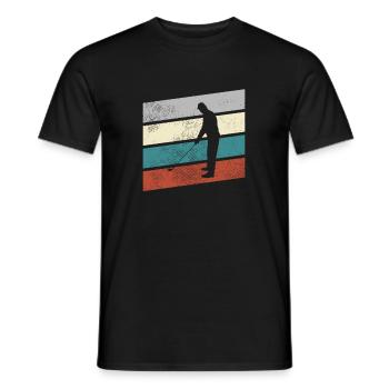 Golf Retro - Männer T-Shirt - Schwarz - Vorne - AI Model Male 178 light (178cm)