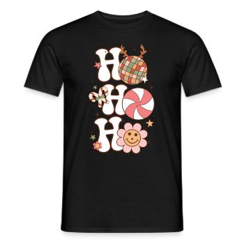Santa Claus Family Gift Man Woman And Child - Men's T-Shirt - black - Front - AI Model Male 178 light (178cm)