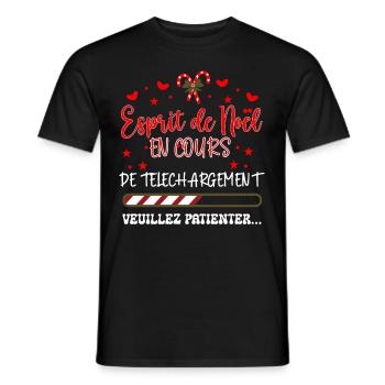 Téléchargement Noël Homme Femme Enfant - T-shirt homme - noir - Devant - AI Model Male 178 light (178cm)