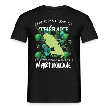 Martinique Good Therapy Humor Man or Woman - Men's T-Shirt - black - Front - AI Model Male 178 light (178cm)