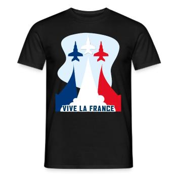 Vive La France Fête Nationale Homme - Männer T-Shirt - Schwarz - Vorne - AI Model Male 178 light (178cm)