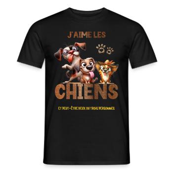 Hunde Kleine Größe Mann Frau Kind - Männer T-Shirt - Schwarz - Vorne - AI Model Male 178 light (178cm)