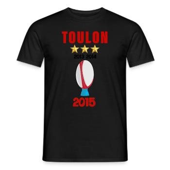 Rugby Ville de Toulon 3 Sterne Männer Frauen Kinder - Männer T-Shirt - Schwarz - Vorne - AI Model Male 178 light (178cm)