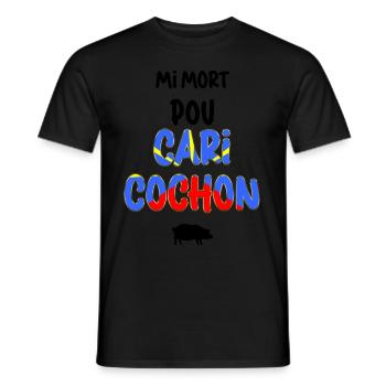 Réunion Island Flag Kreolische Küche Curry Schwein - Männer T-Shirt - Schwarz - Vorne - AI Model Male 178 light (178cm)