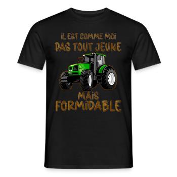 Traktor und die Legende grandioses Zitat Mann - Männer T-Shirt - Schwarz - Vorne - AI Model Male 178 light (178cm)