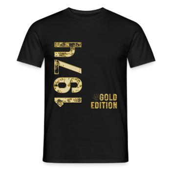 Gold Edition 50 Anniversary 1974 Gold Men Women - Men's T-Shirt - black - Front - AI Model Male 178 light (178cm)
